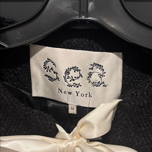 New! Sea New York Black Blazer with Cream Bows - Picture 5 of 7